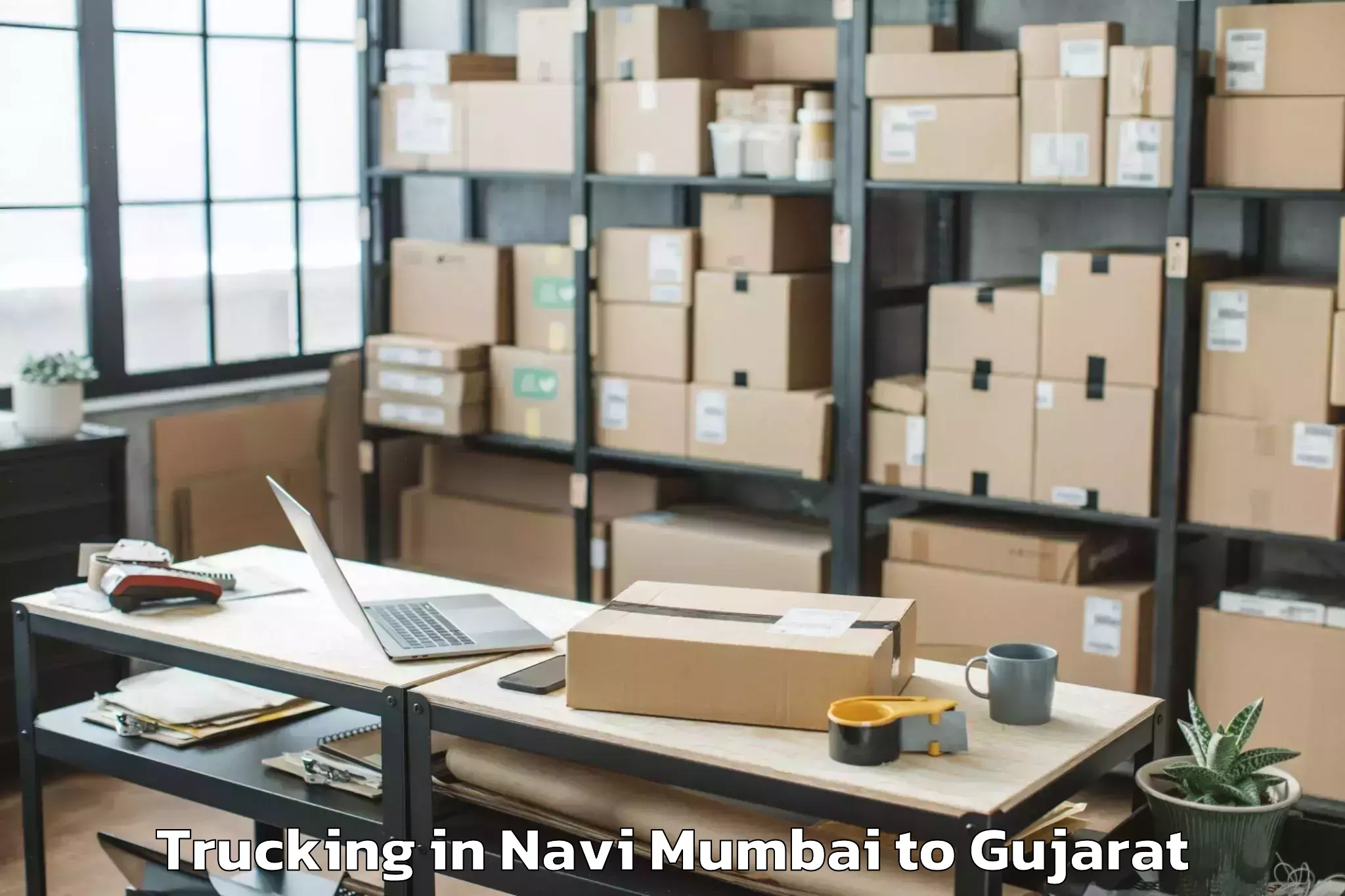 Top Navi Mumbai to Dahej Trucking Available